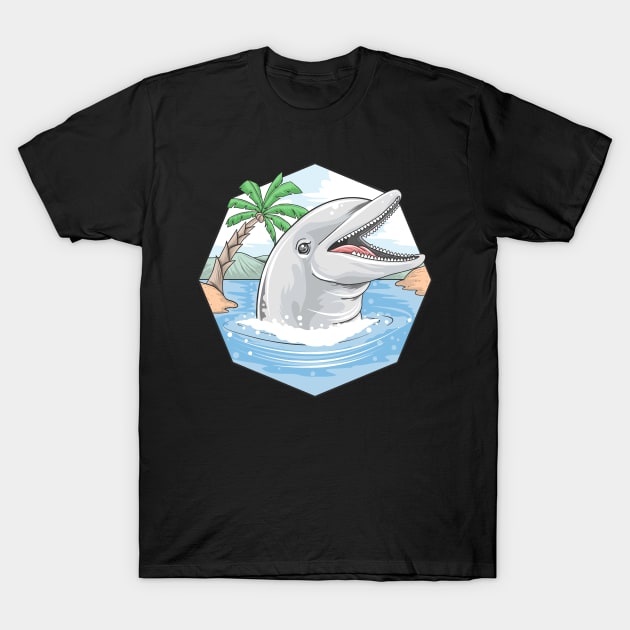 Summer Dolphin T-Shirt by BadDesignCo